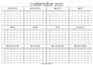 Yearly Calendar 2023