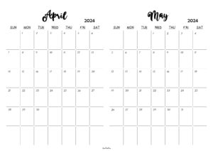 April May 2024 Calendar