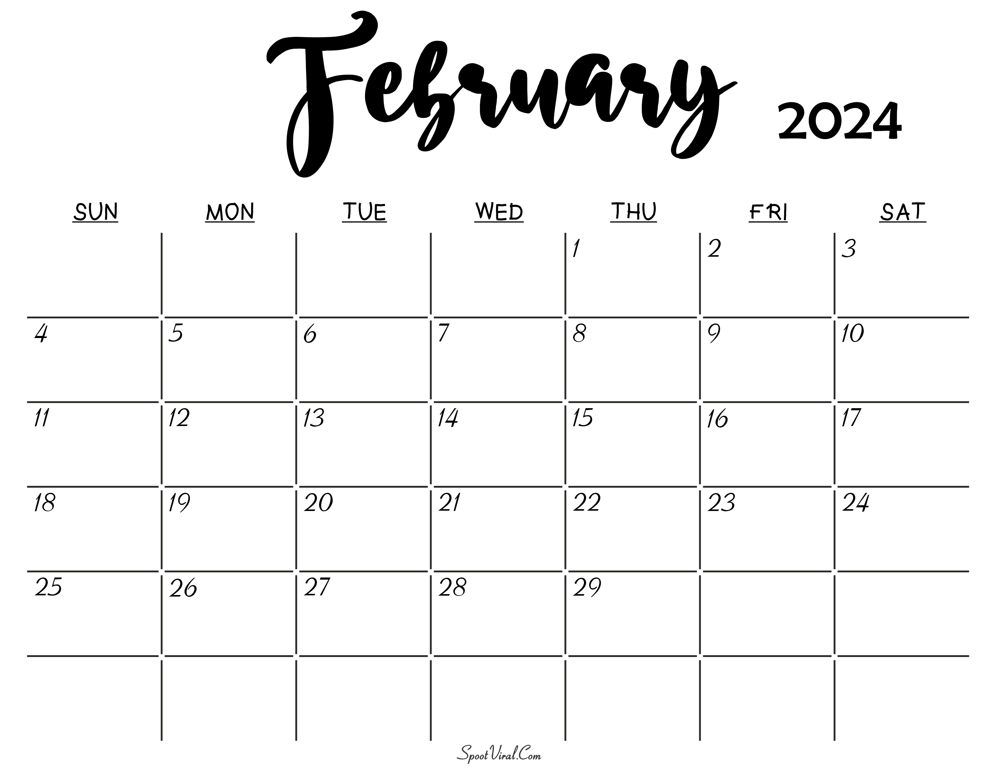 February 2024 Calendar