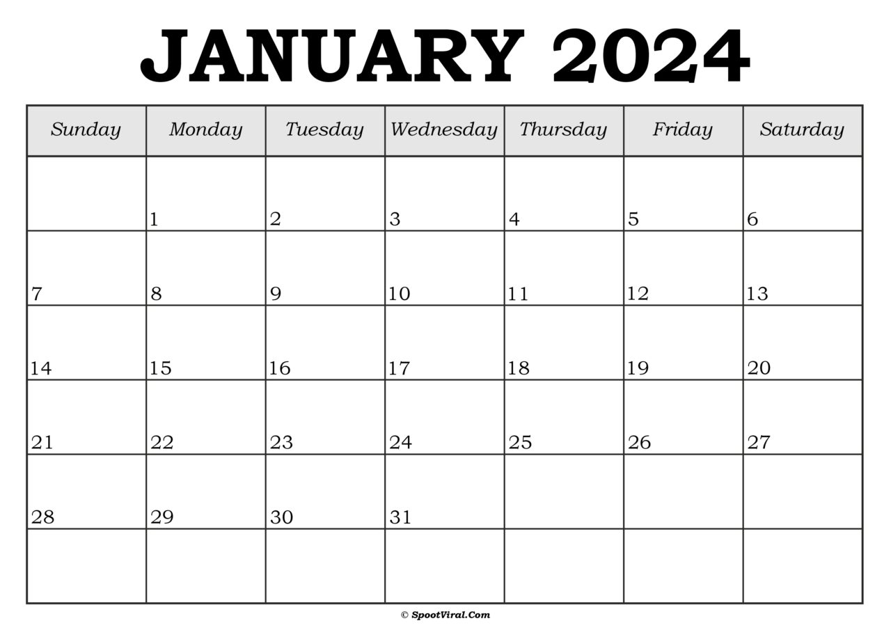January 2024 Calendar