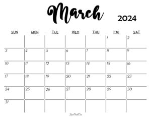 March 2024 Calendar