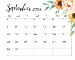 September 2024 Calendar Cute