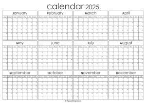 Yearly Calendar 2025