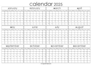 Yearly Calendar 2025
